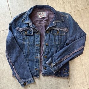 Vintage Jean Jacket w/ Heart Details